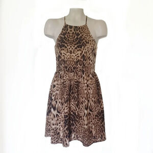 EVERLY Animal Print Mini Cocktail Dress Lepard Clubbing Y2K USA
